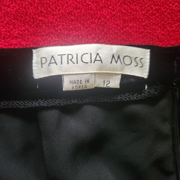 PATRICIA MOSS women's skirt. Vintage. Maxi Black velvet Rayon/Silk size 12 KOREA - Picture 2 of 11